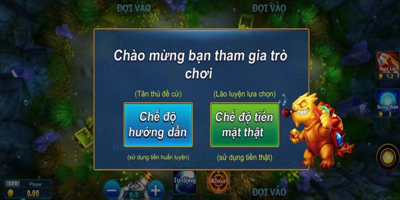 Chọn chế độ chơi trong Jili Vua đánh cá.