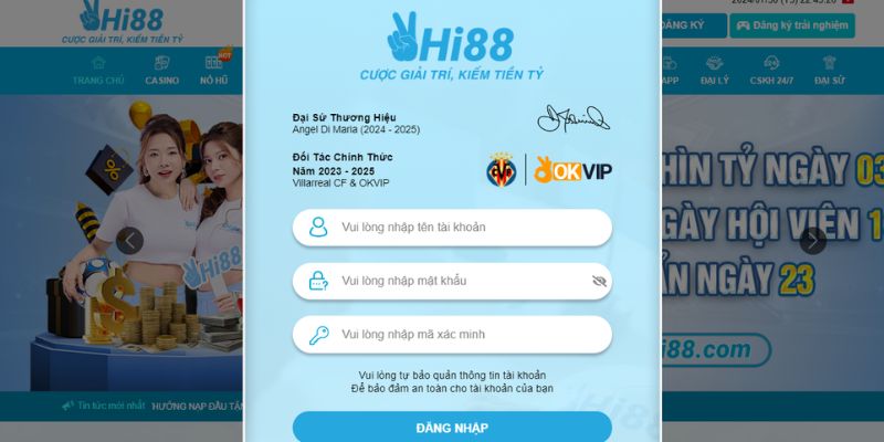 Hướng dẫn Hi88 đăng nhập